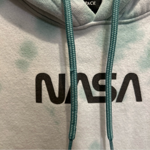NASA Hyper Space Tye-Dye Hoodie Sweatshirt Small Pullover Planets Science Unisex - Picture 6 of 12